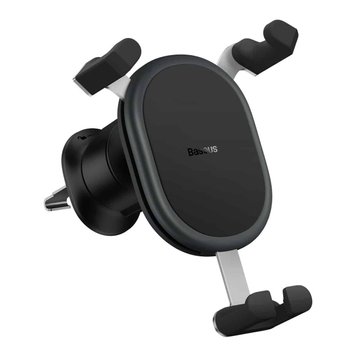 Тримач в машину Baseus Stable Gravitational Car Mount (Air Outlet) (EN) Black 2175 фото