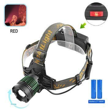 Фонарь налобный Police 2188-XPE (Red), 2х18650, signal light, zoom, ЗУ mircoUSB, Box (Balog) 7381 фото