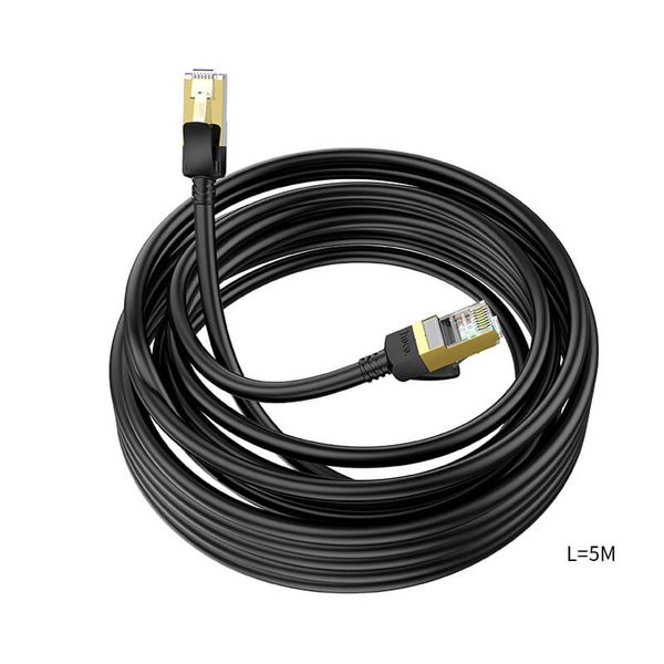 Кабель Hoco LAN RJ45 Level pure copper gigabit ethernet cable US02 |5m| (UPD) Black 2004 фото