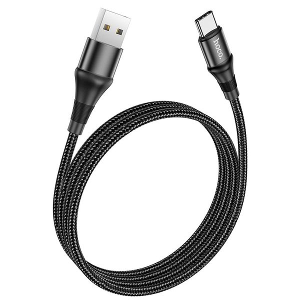 Кабель HOCO Type-C Excellent charging data cable X50 |1m, 3A| (UPD) Black 1892 фото