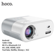 Проектор HOCO DT2 smart projector (720P Android version) |2.4G/5G, AUX/USB/AV/HDTV| (UPD) white-grey 5931 фото 1