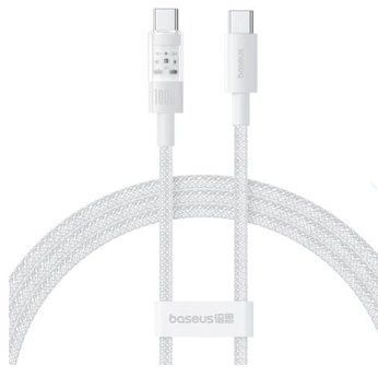 Кабель Baseus Gem Fast-Charging Data Cable Type-C to Type-C 100W 1m (EN) White 3930 фото