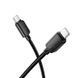 Кабель Hoco Type-C to Type-C Beneficio charging data cable X113 |1m, 60W/3A| (UPD) Black 7439 фото 1