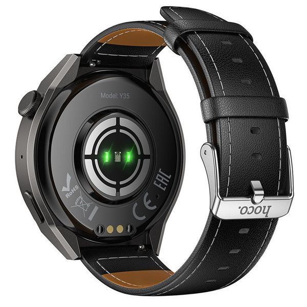 Смарт годинник HOCO Y35 36mm. 250 mAh. IP67 Smart sports watch(call version) (KT) Black 7490 фото