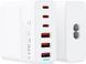 МЗП XO L133 75W GaN 3A+3C Desktop Fast Charger with 1.5M Power Cord (MM) White 5386 фото 3