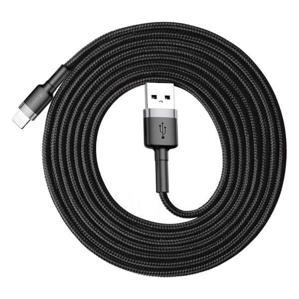 Кабель Baseus Cafule Lightning Cable 1.5A (2 m) (UPD) Gray/Black 2973 фото