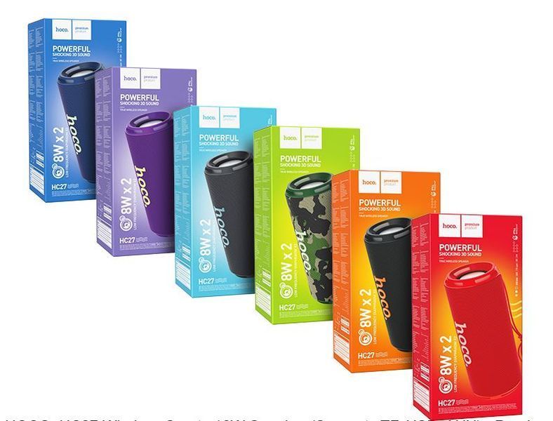 Портативна колонка HOCO soundful sports BT speaker HC27 IPX4 |8Wx2, TWS/USB/TF/FM| (UPD) Red 3982 фото