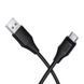 Кабель HOCO Type-C Bien silicone charging data cable X124 |1m, 3A| (UPD) Black 7242 фото 1