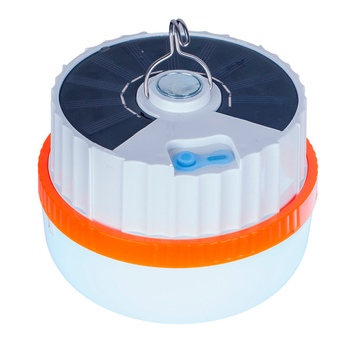 Ліхтар кемпінг T1-SMD, Li-Ion аккум., сонячна панель, ЗУ Type-C, Гачок (LUX) White 6143 фото