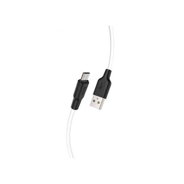 Кабель Hoco Micro USB Silicone X21 Plus |1m, 2.4A| (UPD) black/white 1229 фото