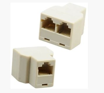 Соединитель витой пары RJ45 - 2 Х RJ45 (Тройник) (мама-2Хмама) (джойнер) 2854 фото