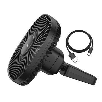 Вентилятор Baseus в салон автомобіля Natural Wind Magnetic Rear Seat Fan (CXZR-01) (UPD) Black 6244 фото