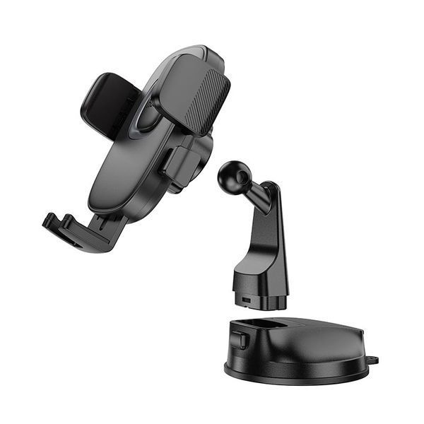 Тримач в машину HOCO Crown one-button Car holder (center console) H76 |4.5-7"| (UPD) Balck 7493 фото