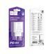 МЗП HOCO Benefit single port charger C143A |1Type-C, 3A/20W, PD/QC| (UPD) White 7194 фото 2