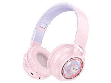 Бездротові навушники HOCO Cute fun BT headphones W50 |BT5.3, AUX/TF, 12h| (UPD) Pink 6795 фото