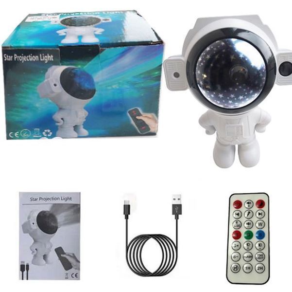Зоряний 3D проектор MGY-145 Astronaut, Bluetooth, Speaker, Night Light (LUX) White 3935 фото