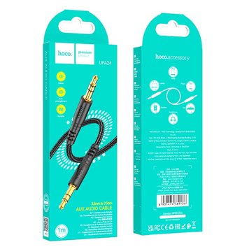 Кабель HOCO Smooth AUX audio cable UPA24 | 1M | (UPD) Black 2883 фото