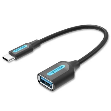 Кабель Vention USB 3.1(Gen 1) C Male to A Female OTG Cable 0.15M Black PVC Type (CCVBB) (KT) Black 1602 фото