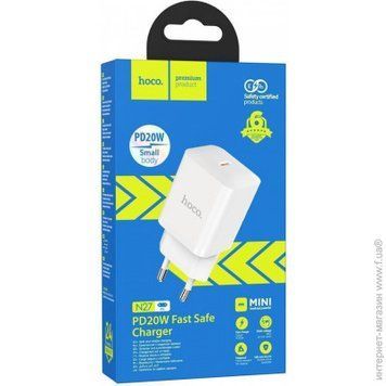 МЗП Hoco N27 Innovative 20W (1 Type-C) White 1538 фото
