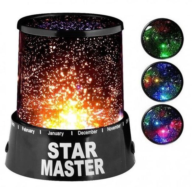 Нічна лампа(нічник) Зоряне Небо Star Master (LO) Black 3936 фото