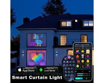 Гірлянда Штора (SFK-07) 2*2 APP Bluetooth (USB) (ЗМІННІ КАРТИНКИ) (LO) 3687 фото