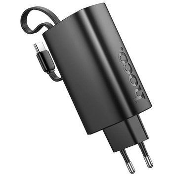 Портативная батарея HOCO Handy PD Power bank with cable J148 5000mah | 1 Type-C, 20W/3 A| (UPD) Black 7097 фото