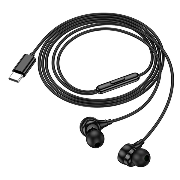 Навушники HOCO Benevolent universal digital earphones with microphone M116 |1.2m, Type-| Black 6347 фото