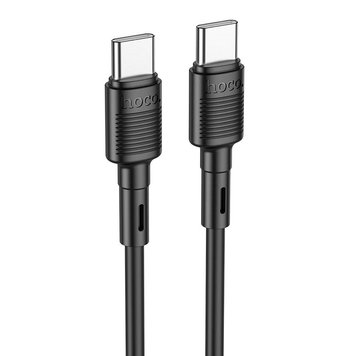 Кабель HOCO Type-C to Type-C Victory charging data cable X83 |1M, 60W, 3A| (UPD) Black 2122 фото