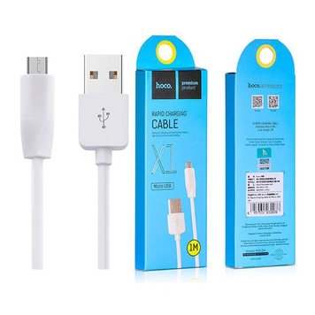 Кабель Hoco X1 Micro USB (1m) white 1234 фото