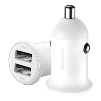 АЗП Baseus Grain Pro 4.8A 2USB (UPD) white 1300 фото