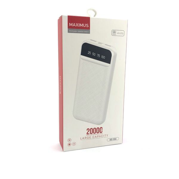 Портативна батарея MAXIMUS MX-906 20000 mAh 7299 фото