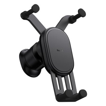 Тримач в машину Baseus Stable Gravitational Wireless Charging Car Mount Pro 15W (Air + зарядка) (KT) Black 1708 фото