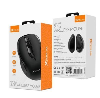 Бездротова комп'ютерна миша Xtrike ME GW-109 wireless mouse |2.4G, 600/800/1200dpi| (UPD) Black 5627 фото