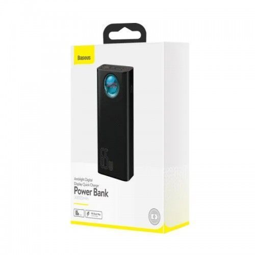 Портативна батарея Baseus Amblight Digital Display Quick Charge 30 000 mAh 65 W/4 USB+3 Type-C (MM) Black 5982 фото