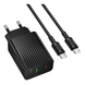 СЗУ Borofone BAS76A 1USB-C/1USB PD/QC 30W+Type-C to Type-C (MMA) Black 7431 фото 1