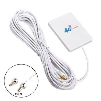 3G/4G LTE Антена mini CRC9 (кріплення скотч/25 дБ/50 Вт/ провід 2 м) (DS) White 5900 фото