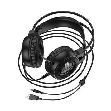 Наушники BOROFONE Eminent gaming headphones BO111|USB+3.5mm, RGB| (UPD) Black 7350 фото