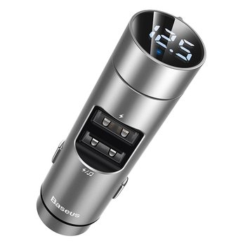 ОЗУ с FM-модулятором BASEUS Energy Column Car Wireless MP3 charger |2USB, 3.1A| (UPD) Silver 2308 фото