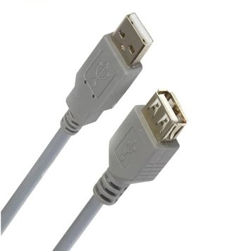 Удлинитель USB, штекер A – гнездо А, version 2,0, Ø4.5мм, 5м, (МАМА-ПАПА) (DS) Grey 3346 фото