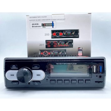 Автомагнітола Car Audio 200 FM radio/MP3/Charging/Bluetooth/USB (GD) Black 3276 фото