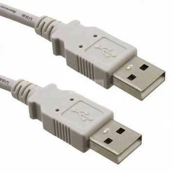 Шнур USB TCOM, штекер A - штекер А, Vers-2.0, Ø4.5мм, 3м (ПАПА-ПАПА) (DS) Grey 3347 фото