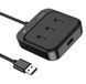Hub адаптер Hoco Easy 4-in-1 converter HB31 (USB to USB2. 0*4)(L=0.2 M)(UPD) Black 5546 фото 1