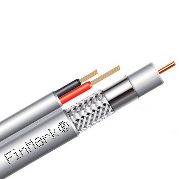 Коаксиальный кабель Finmark F5967BV 2x0,75 медь с питанием (75 Ом) 100m белый (DS) 2330 фото