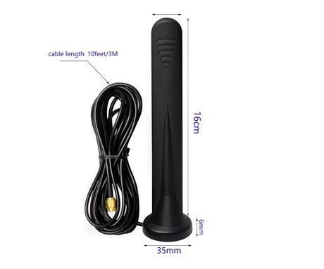 2.4g/4G/5G Антена на магніті TS9 (DS) Black 3742 фото