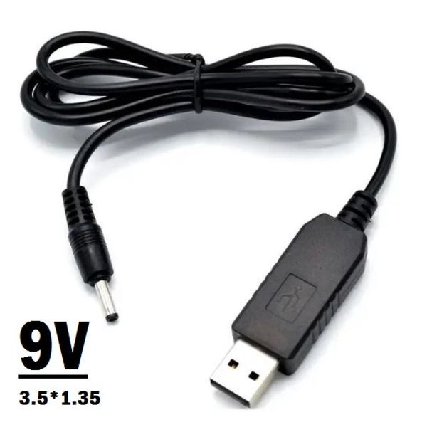 Кабель USB-DC для роутера 9V(1A) 3.5x1.35 mm (mma) Black 3023 фото