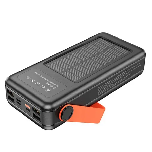 Портативна батарея із сонячною панеллю Hoco DB33 Plus Rising 22.5W+PD20W Sun Solar 30.000mAh (MM) Black 6352 фото