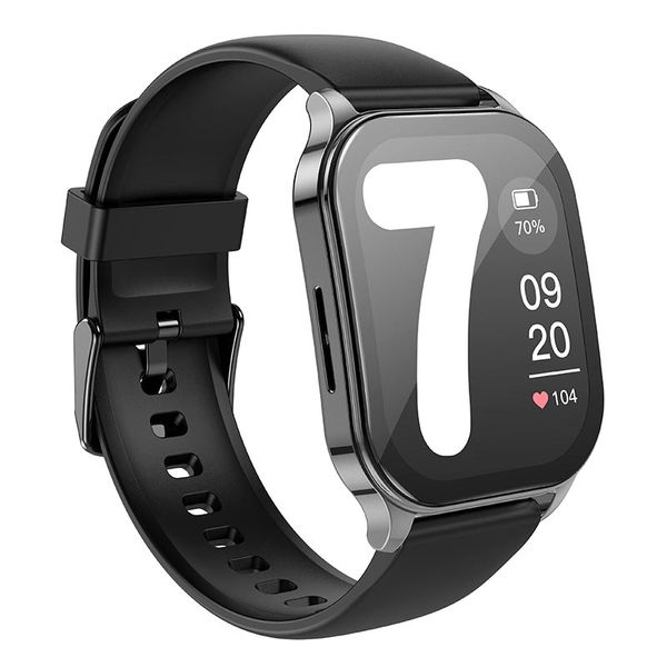 Смарт годинник Hoco AMOLED Sport Y19 (call version) |BT 5.1, Track, HeartRate, IP68| (UPD) Black 2370 фото