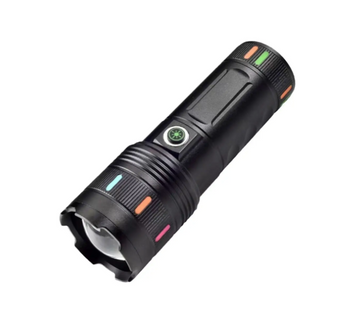 Ліхтар акумуляторний NIGHT VISION FLUORESCENCE 701-PM10-TG, зарядка Type-C, павербанк, індикація заряду, зум (LUX) Black 3943 фото