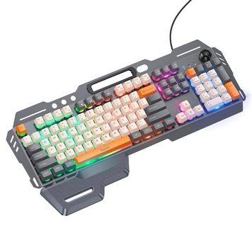 Клавіатура HOCO Wired metal cover gaming keyboard DI98 |RGB, 104 Keys| (UA/ru/EN Layouts) (UPD) (black) 7452 фото