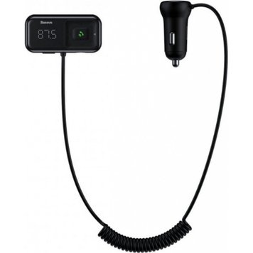 ОЗУ с FM-модулятором Baseus T typed S-16 Wireless MP3 car charger (UPD) Black 1555 фото